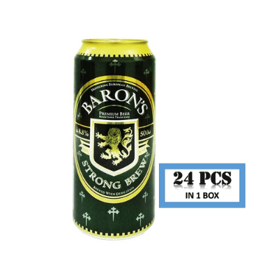 BARON'S STRONG BREW BEER 490ML X 24CAN